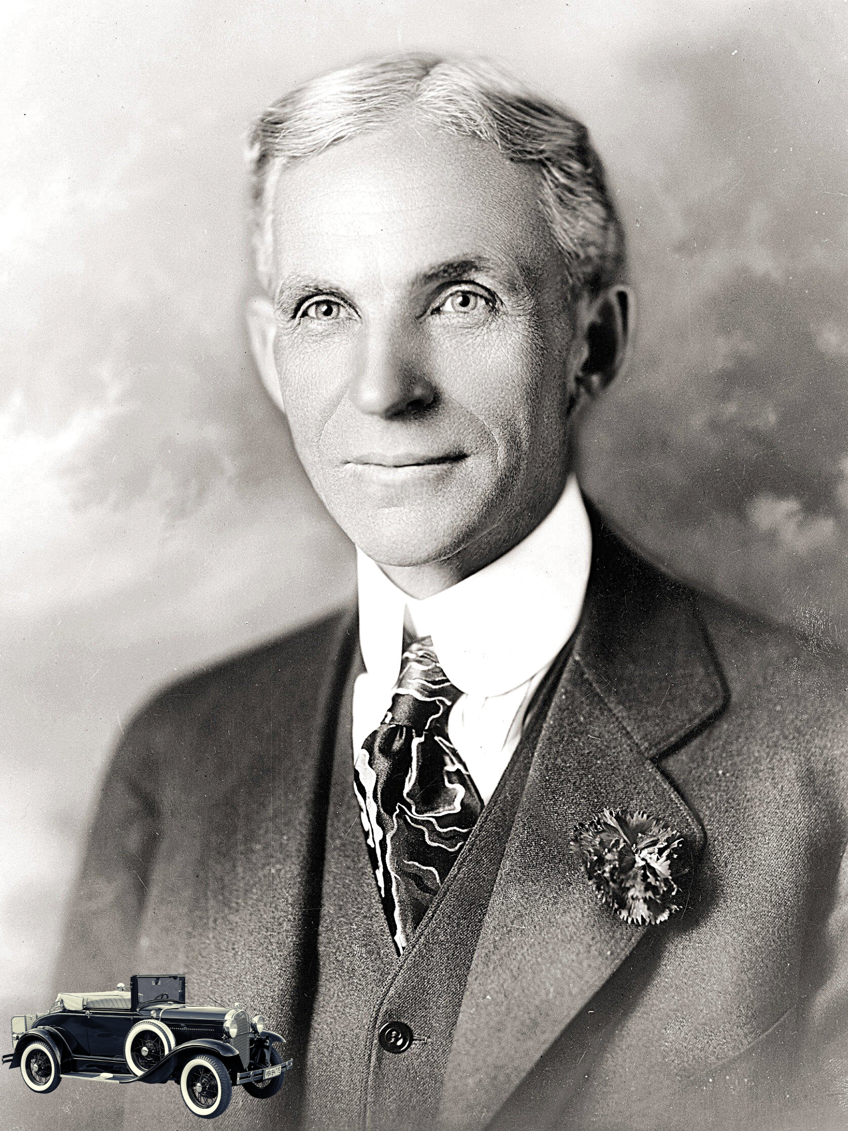 Henry Ford with a Lightning Tie