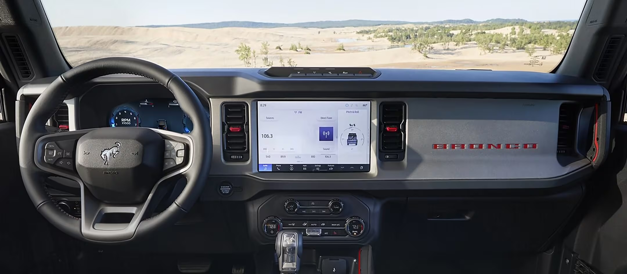 2025 Ford Bronco dashboard and infotainment system