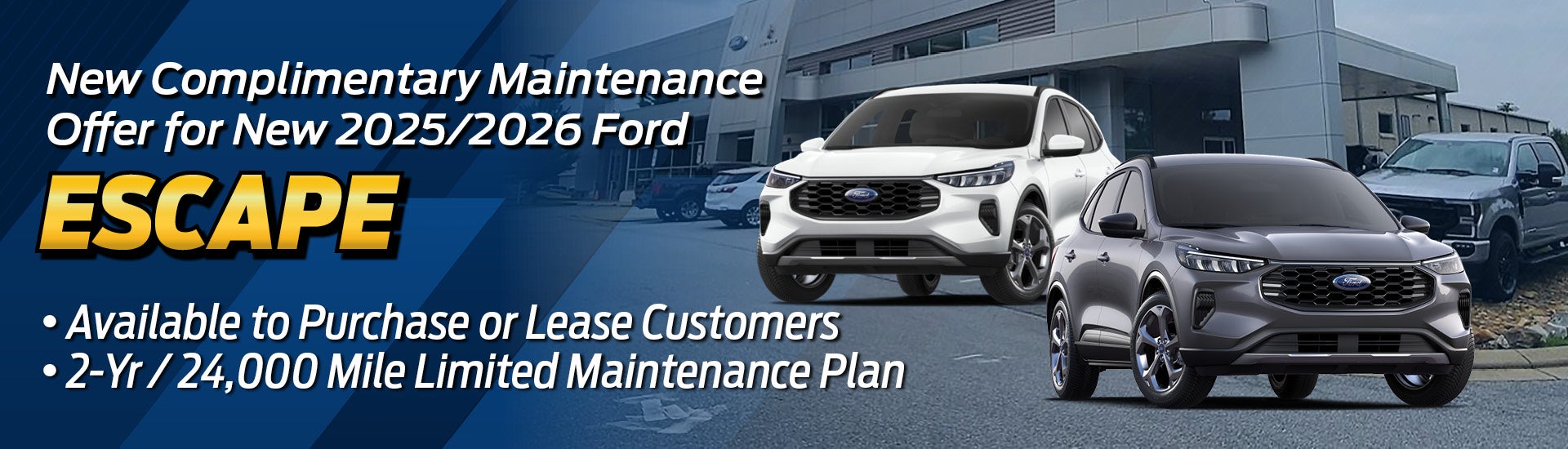 Complimentary Maintenance Escape Offer | Asheville Ford