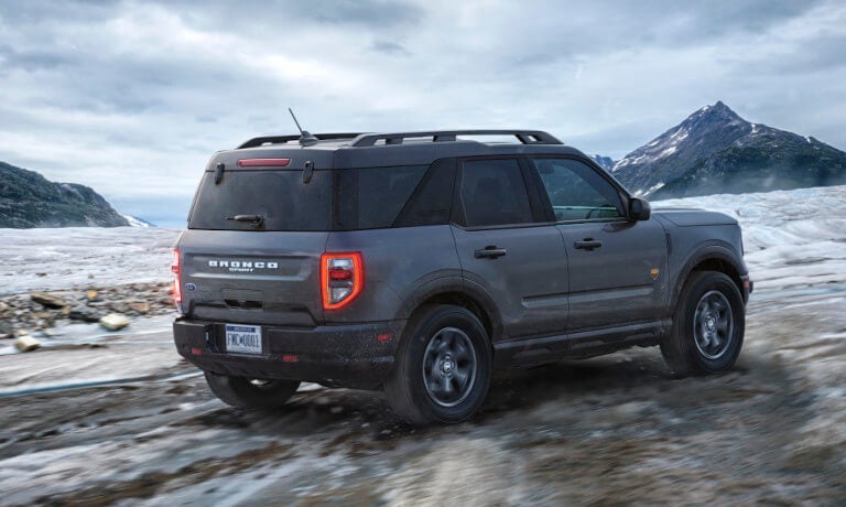 2026 Ford Bronco driving in mountain range